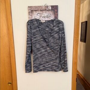 Loft Outlet faux wrap space dye top